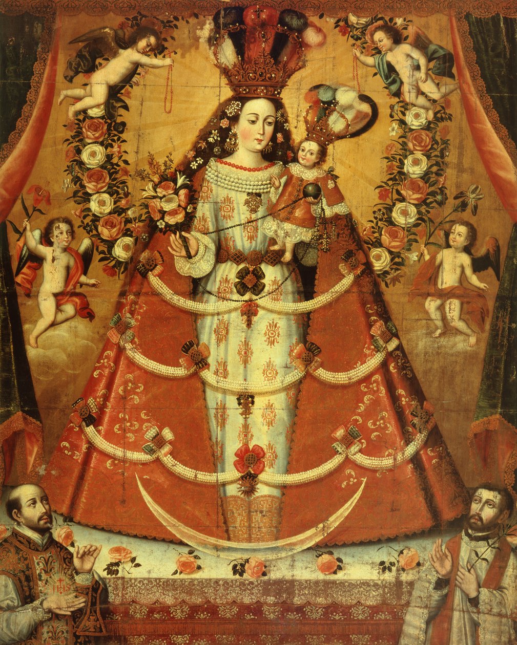 Panna Maria Růžencová (olej) od Cuzco School
