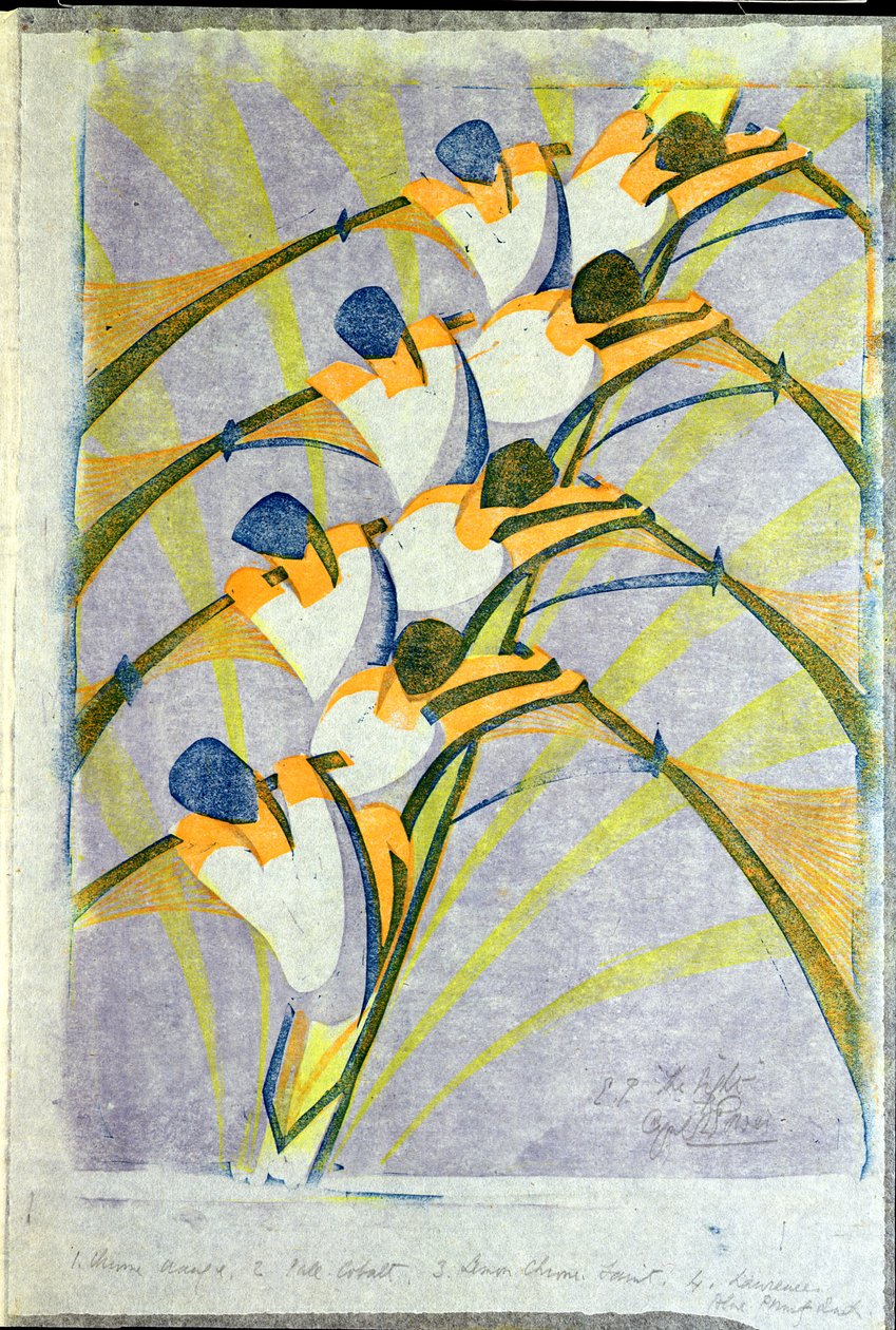 Osmička, kolem roku 1930 (linoryt) od Cyril Edward Power