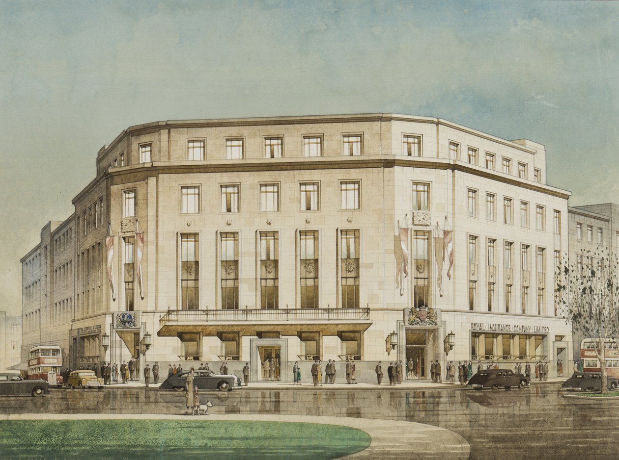 Královská pojišťovna, Plymouth, podle návrhu Thomase Smithe Taita od Cyril Farey