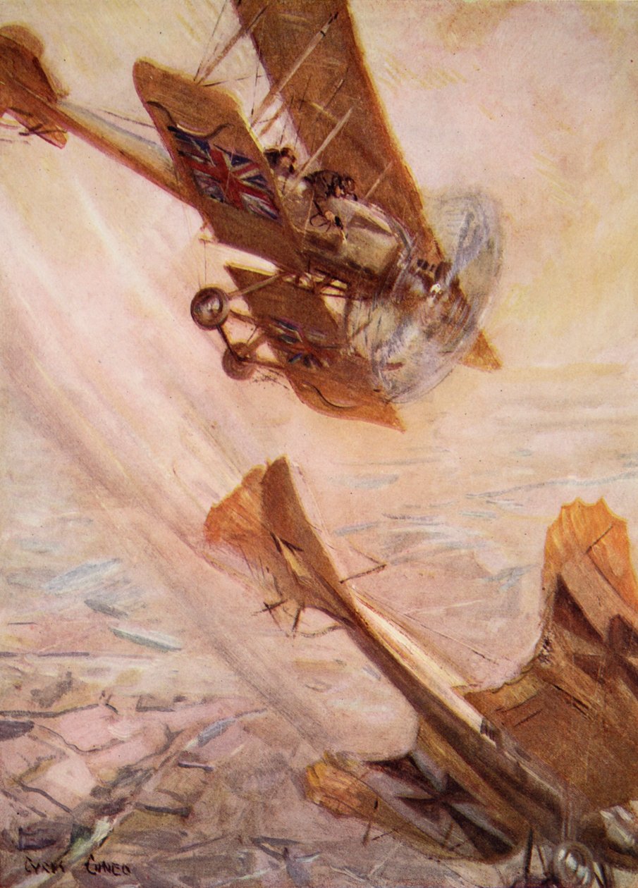 Ilustrace z knihy "Vyprávěno v chatrčích: The YMCA Gift Book", vydáno 1916 od Cyrus Cuneo