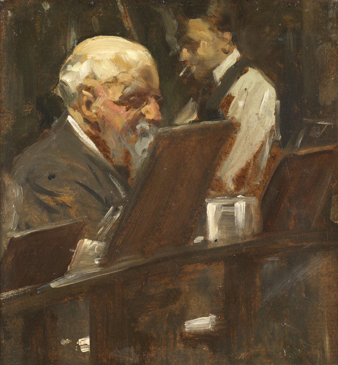 John Anster Fitzgerald, pohádkový malíř, v klubu Sketch od Cyrus Cuneo