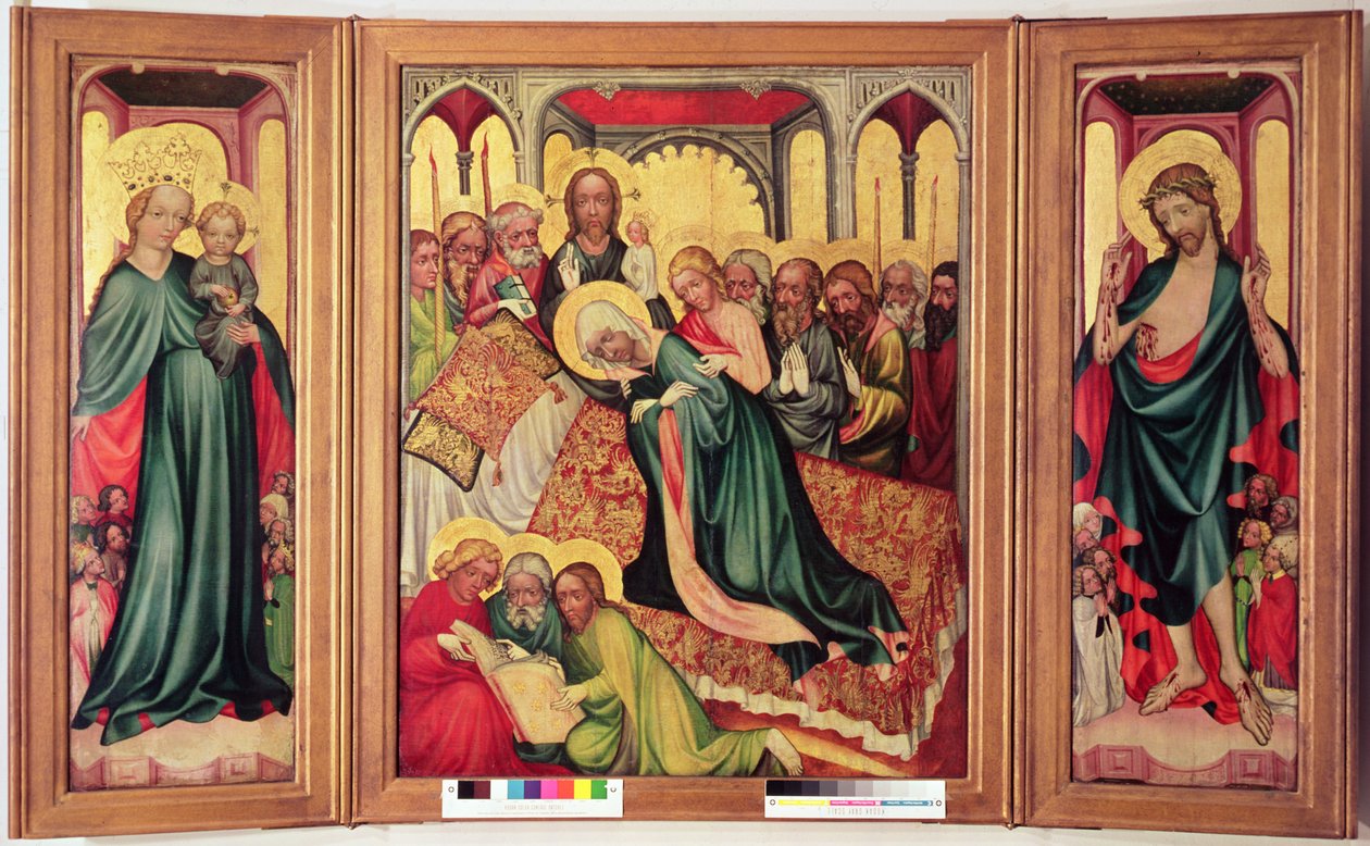 Roudnický triptych, c.1400-10 (tempera na panelu) (podrobnosti viz 404565) od Czech School