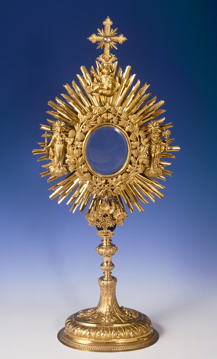 Barokní monstrance (pozlacený kov) od Czech School