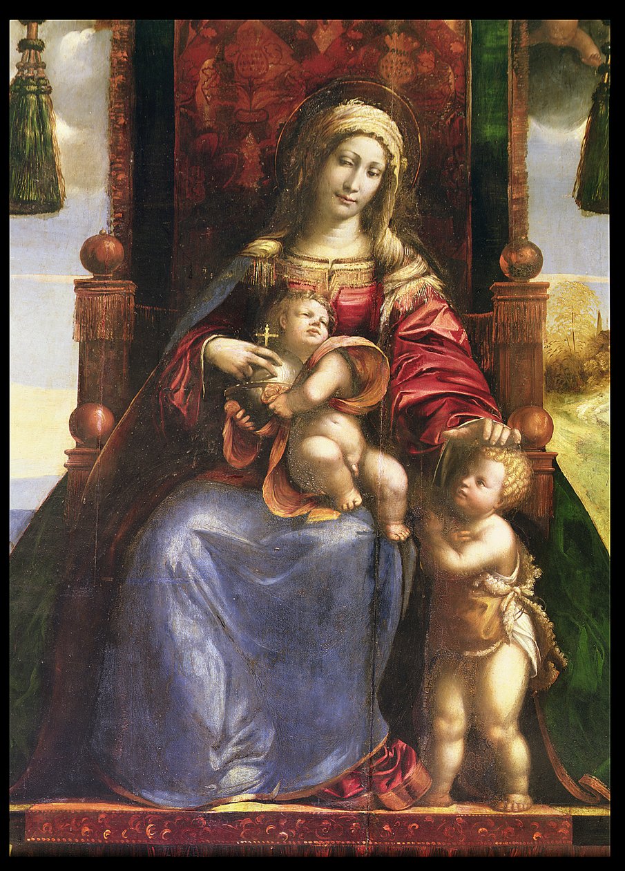 Panna Marie s dítětem a malým svatým Janem od D. and Garofalo Dossi