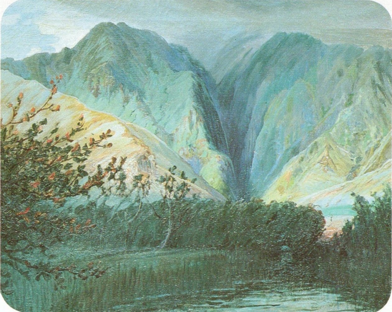 Posvátné vodopády, Oahu od D. Howard Hitchcock