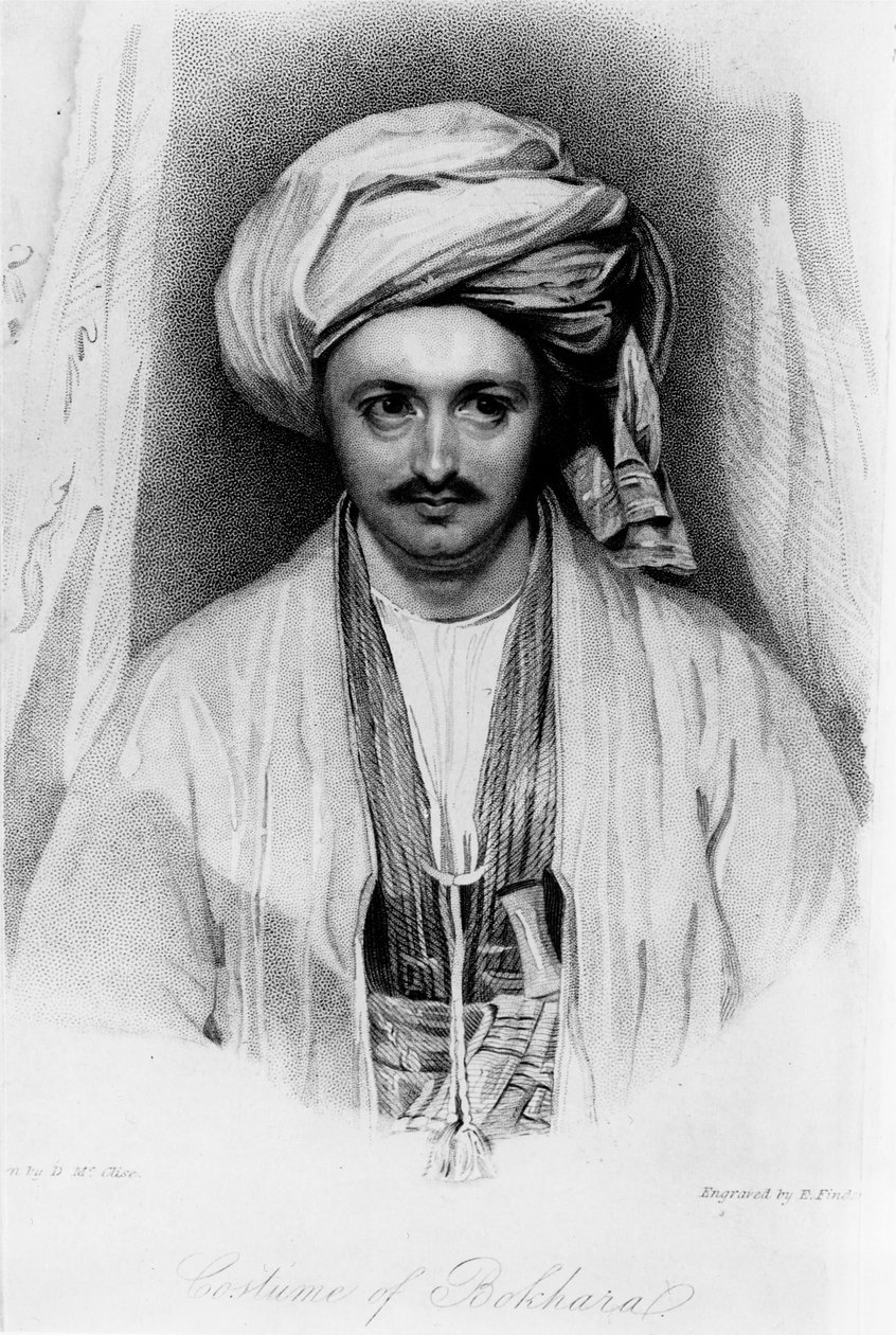 Portrét sira Alexandra Burnese (1805-41) vyryl E.Findes od D McClise