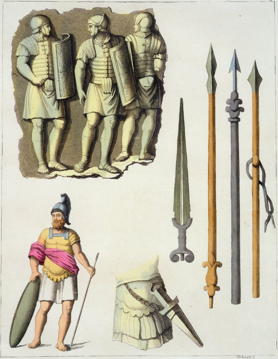 Uniforma a zbraně římských legionářů, z 