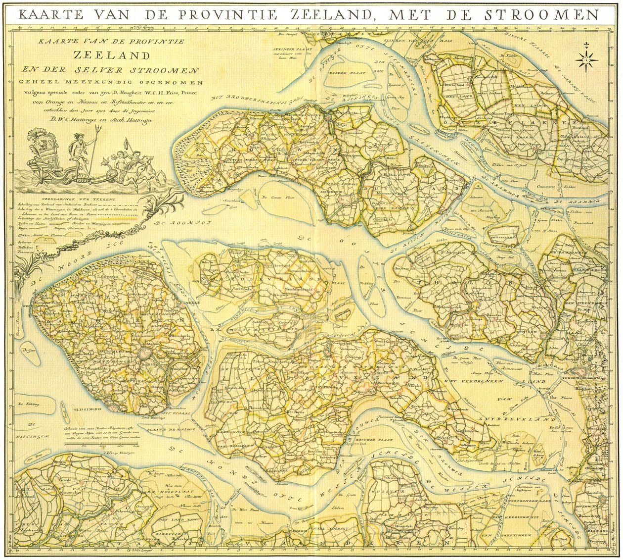 Mapa Zeelandu, severní část od DWC and A Hattinga