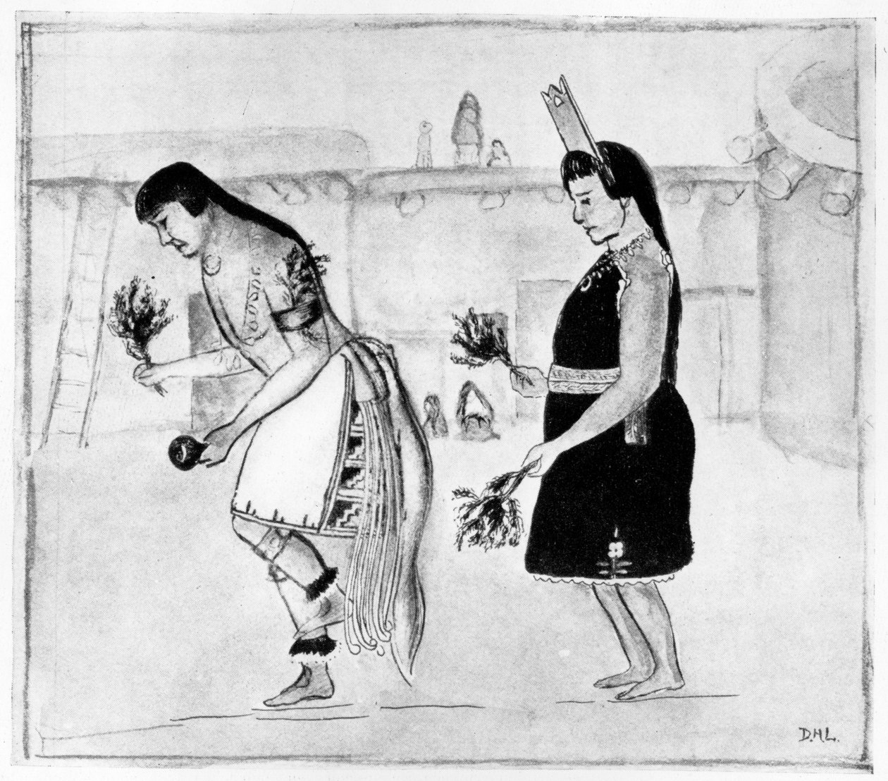 Pueblo Indian Dancers, kolem roku 1925 od D. H. Lawrence