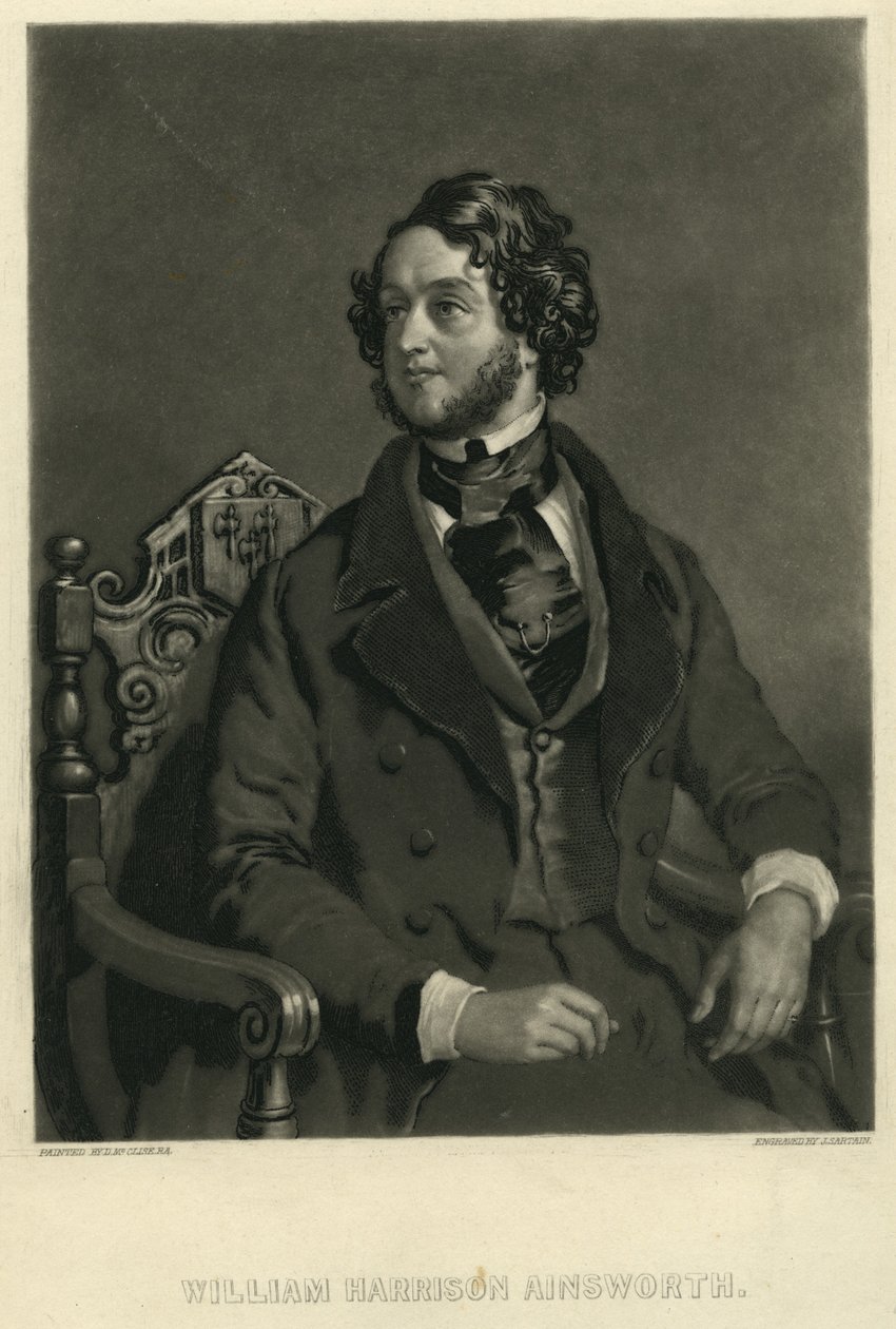 William Harrison Ainsworth, asi 1841 (mezzotinta) od D McClise
