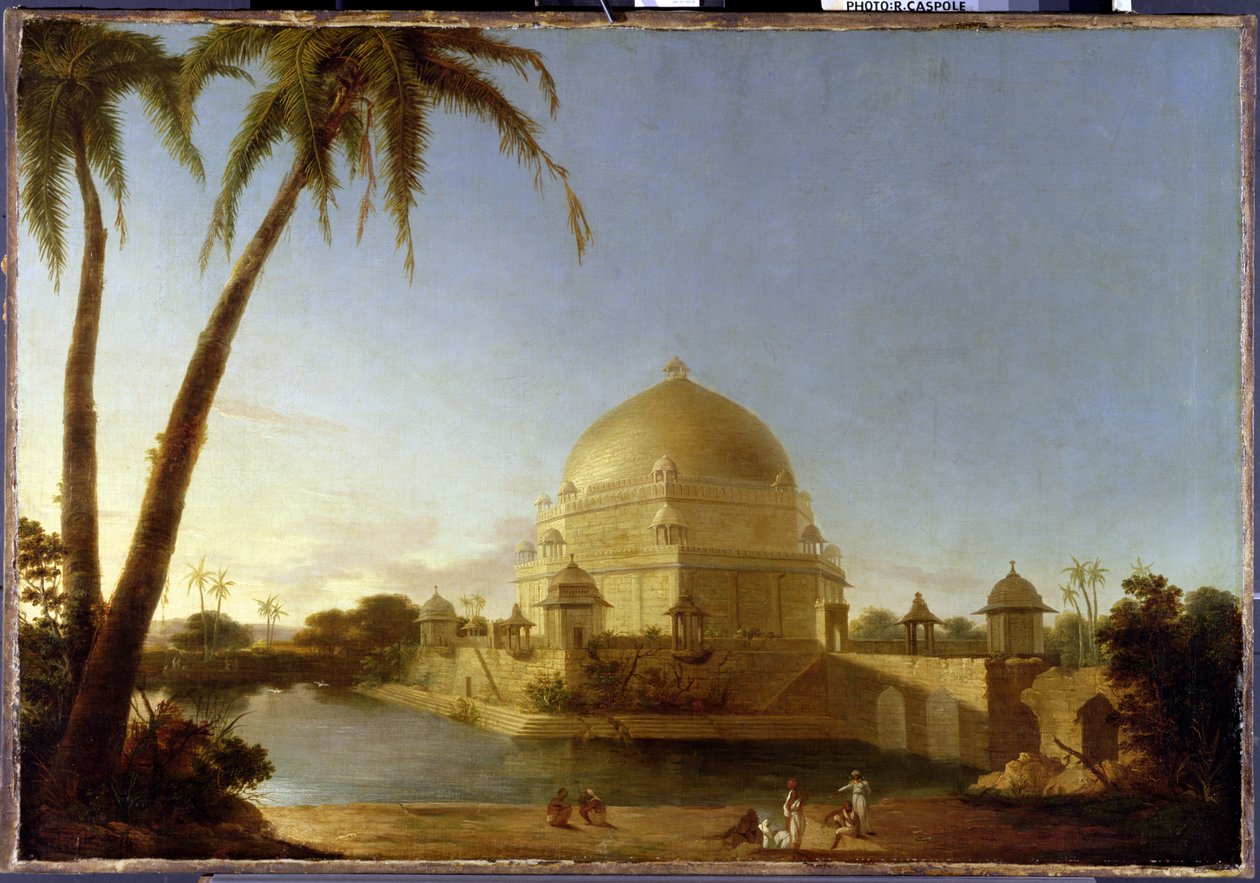 Tomb of Sher Shah, Sasaram, Bihar, c.1790 (olej na plátně) od D. Robert