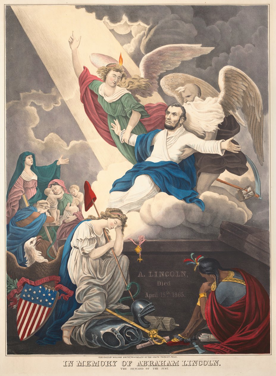 Na památku Abrahama Lincolna: Odměna spravedlivým, 1865 od D. T. Wiest
