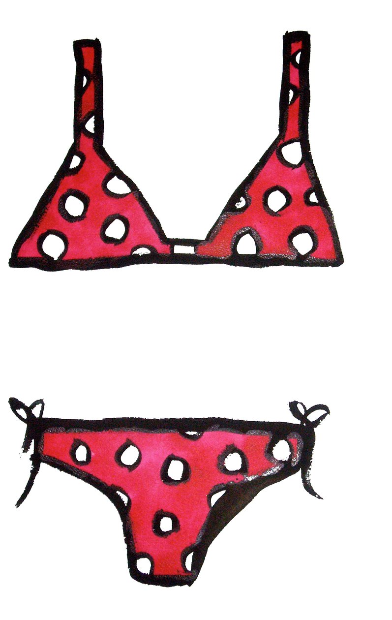 Puntíkované bikiny od Daisy de Villeneuve