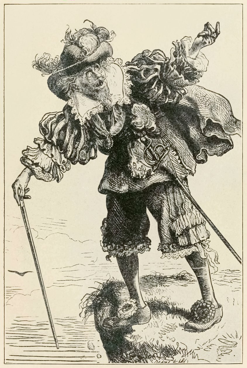 Ateista se směje Christianovi a nadějnému z The Pilgrims Progress From This World, To That Who Is To Come John Bunyan (1628-1688), ilustrace Thomas Dalziel (1823-1906) od Dalziel Brothers