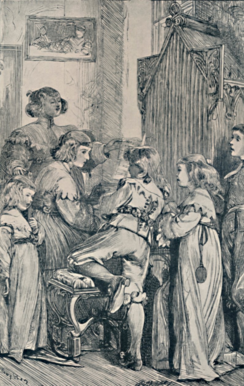 Radost. Frontispis ke zlatým myšlenkám ze zlatých fontán, 1867, 1923 od Dalziel Brothers