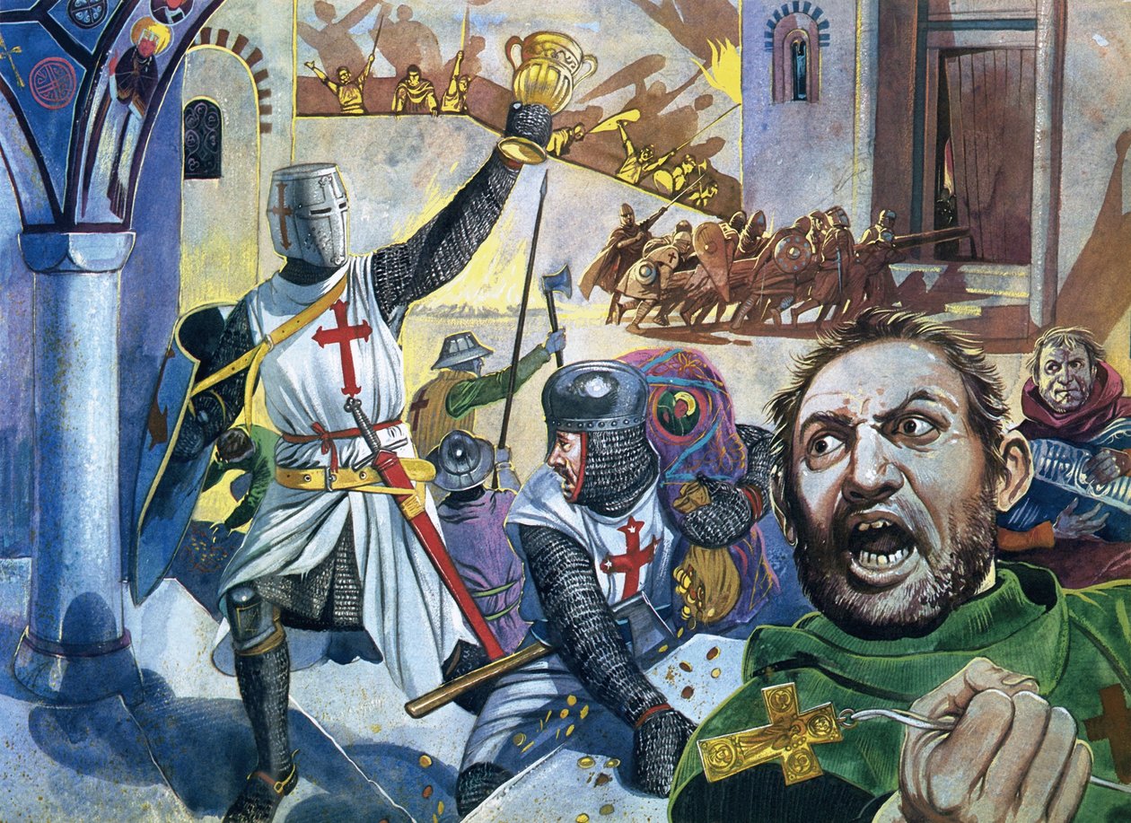 Křižáci drancující Konstantinopol od Dan Escott