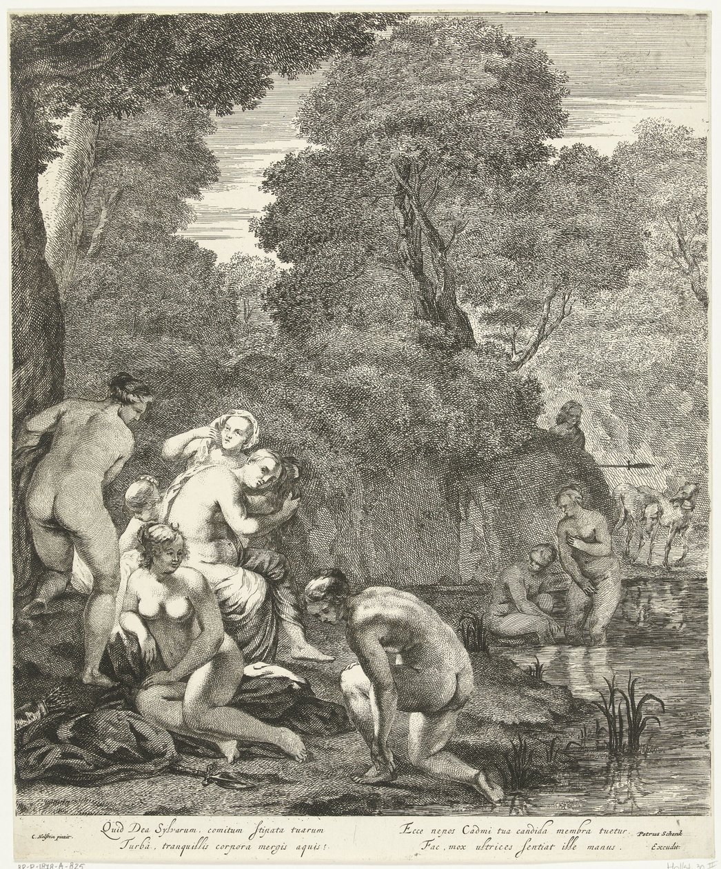 Diana a její nymfy objevené Actaeonem od Dancker Danckerts