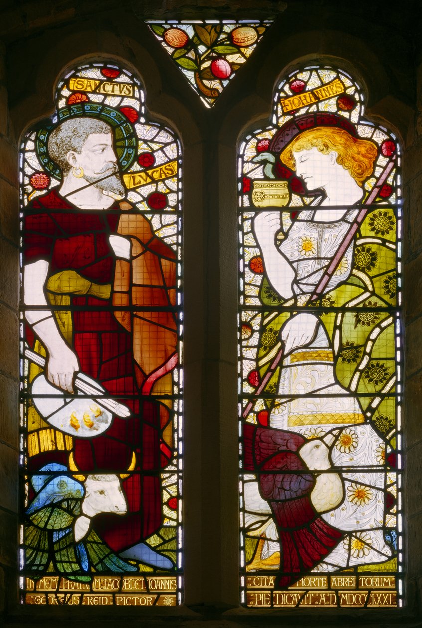 St Luke and St John, St Machars Cathedral, Aberdeen, 1871 od Daniel Cottier