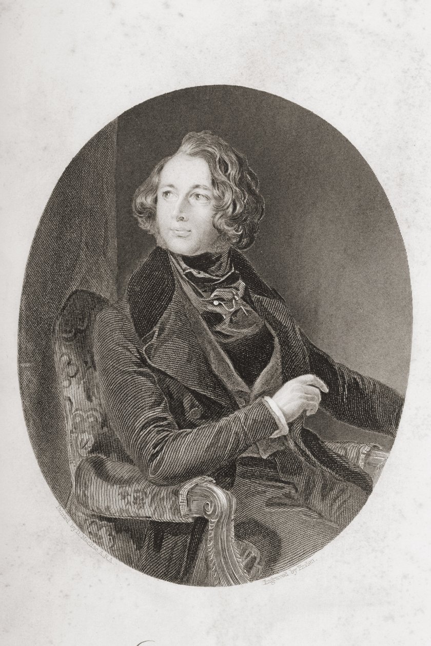Charles Dickens (1812-70) vyryl Emden, 1853 od Daniel Maclise