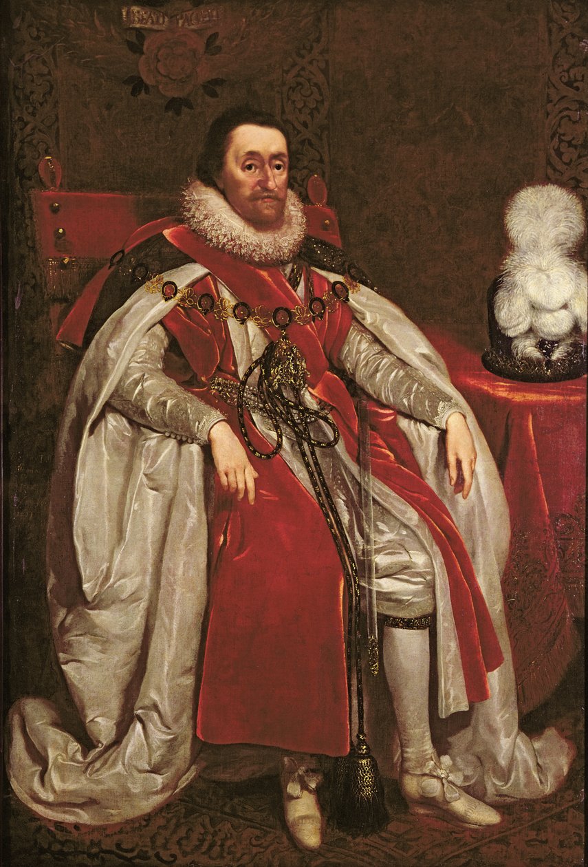 Anglický král Jakub I. a skotský král VI., 1621 od Daniel Mytens
