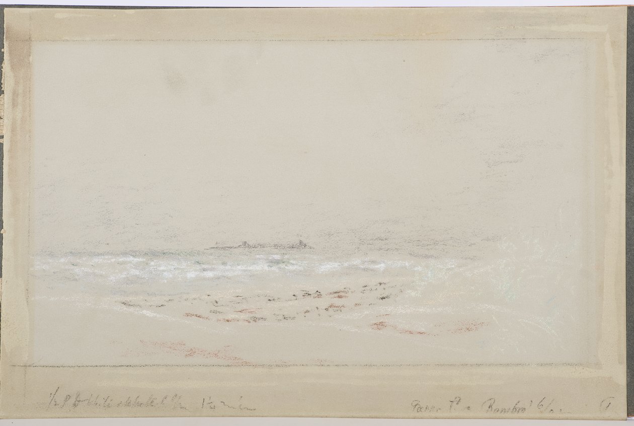 Bamburgh, 1902 (tužka a wc na papíře) od Daniel Oliver