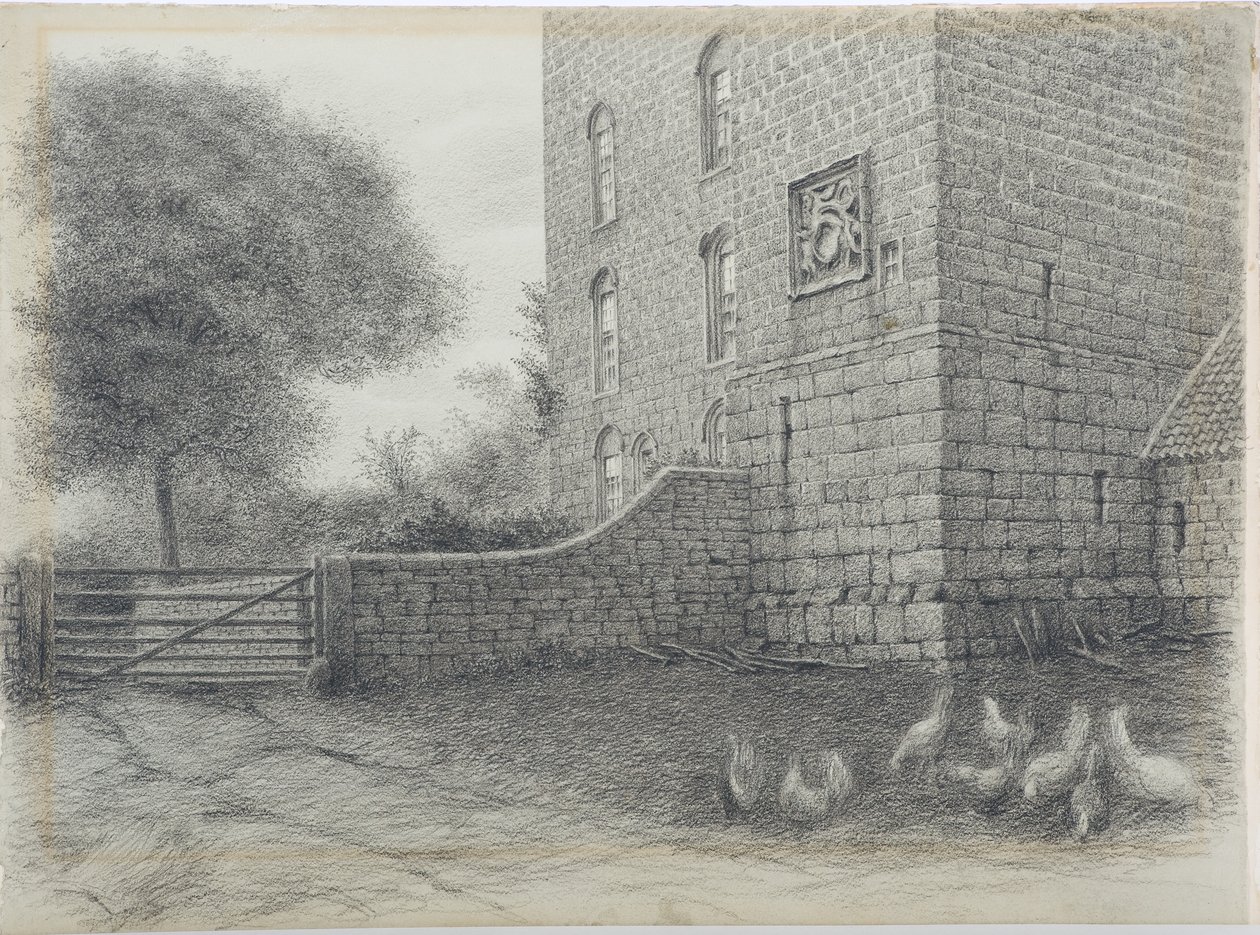 Cockle Park, Northumberland, cca 1916 (uhlí na papíře) od Daniel Oliver