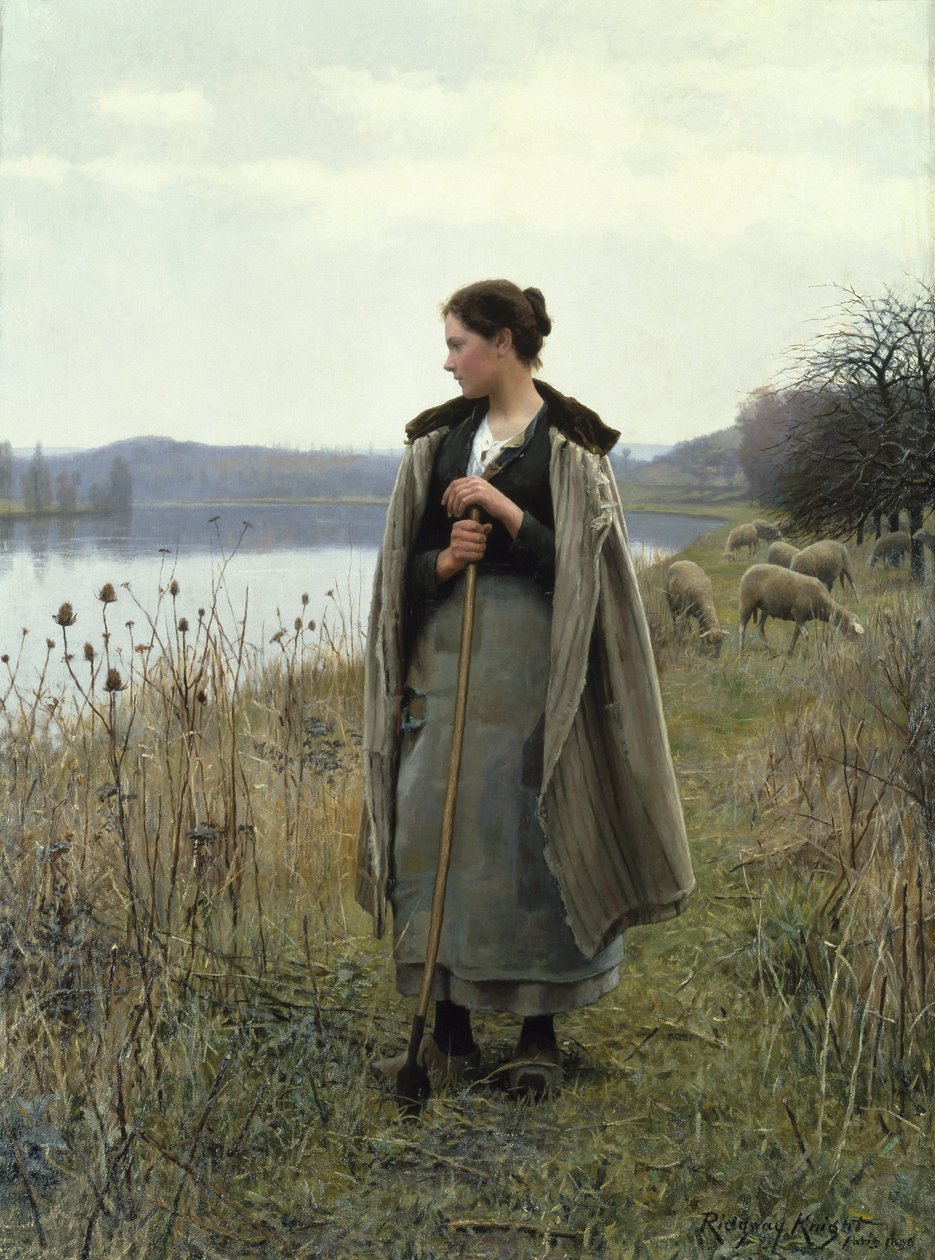 Pastýřka z Rolleboise od Daniel Ridgway Knight