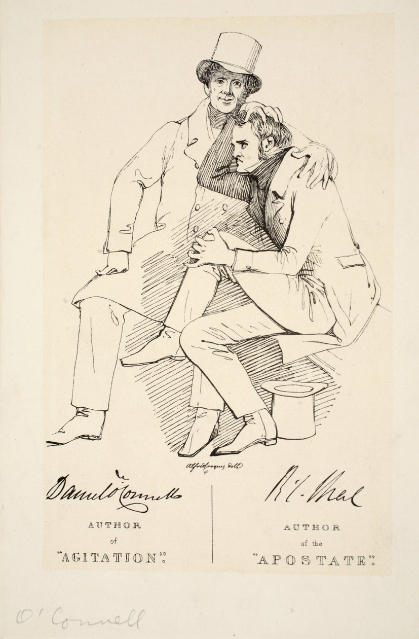 Autor apostata a autor agitace, c. 1833 (rytina) od Daniel Maclise