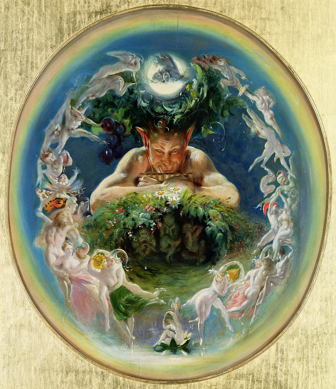 Faun a víly, kolem roku 1834 od Daniel Maclise