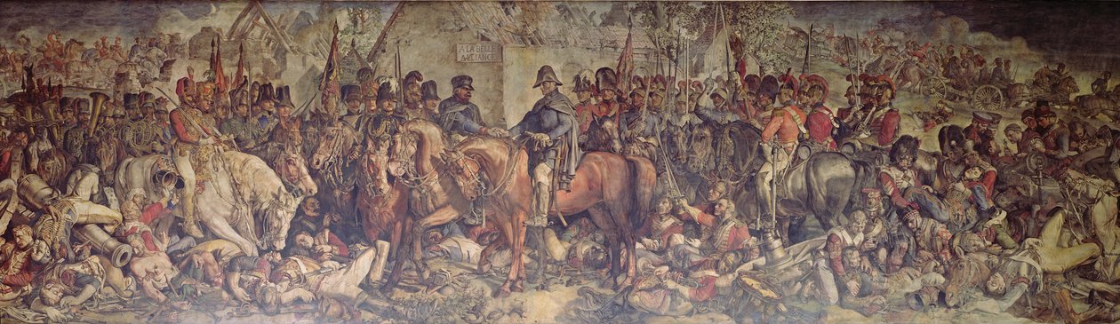 Setkání Wellingtona a Bluchera po Waterloo (nástěnná malba) od Daniel Maclise
