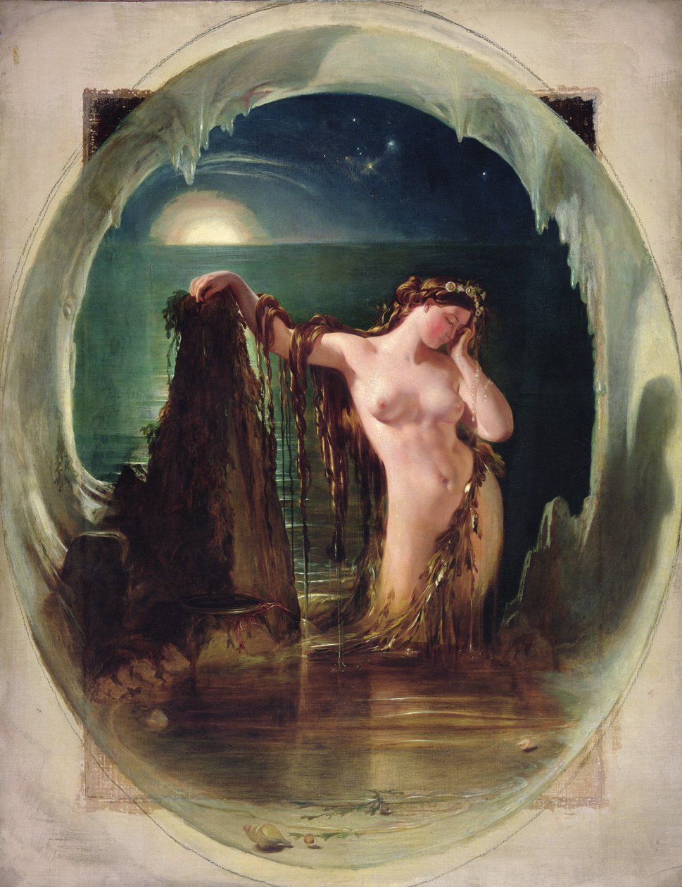 The Origin of the Harp, c.1842 (olej na plátně) od Daniel (1806 70) Maclise