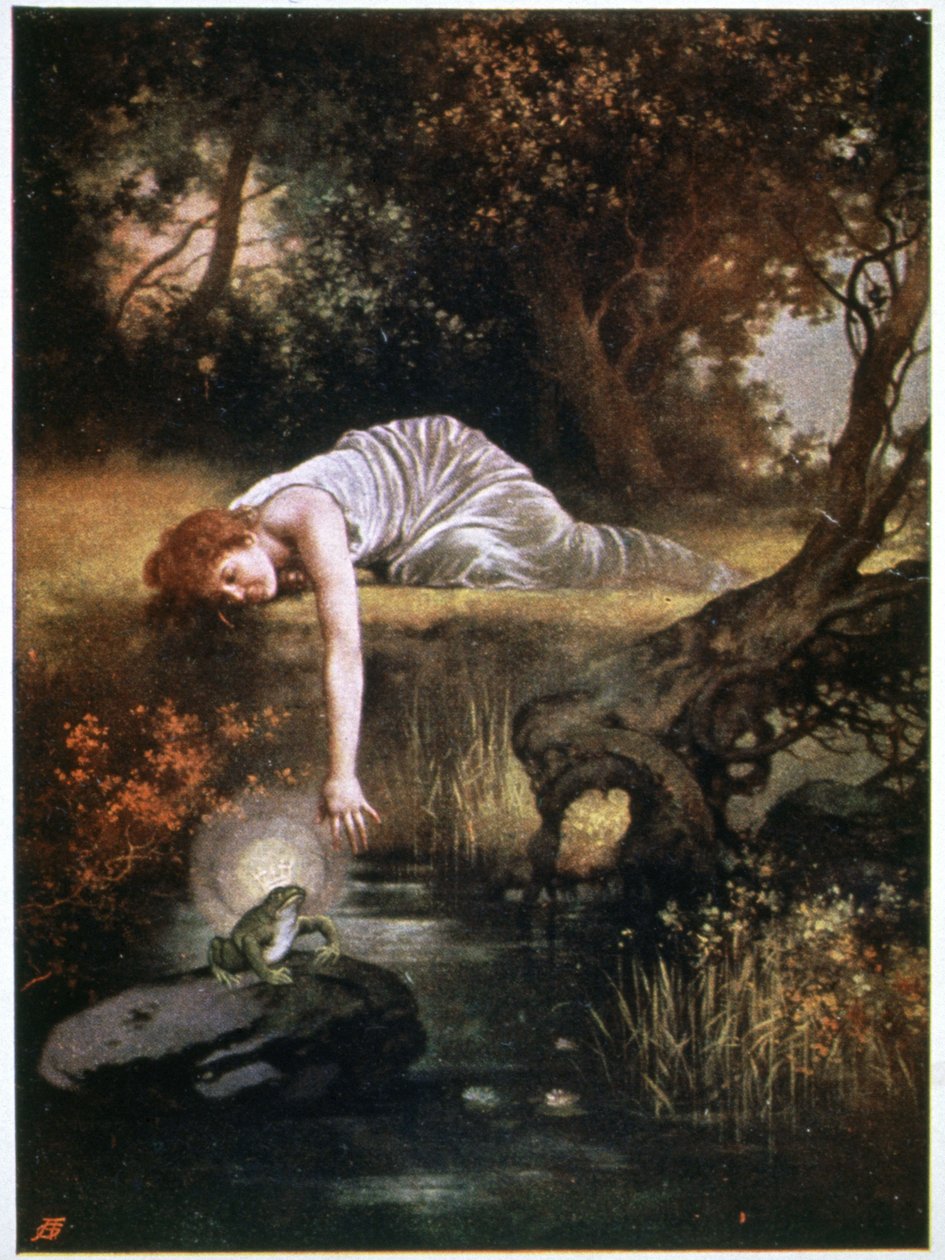 King Frog, c. 1900 (pohlednice) od Daniel (after) Hock