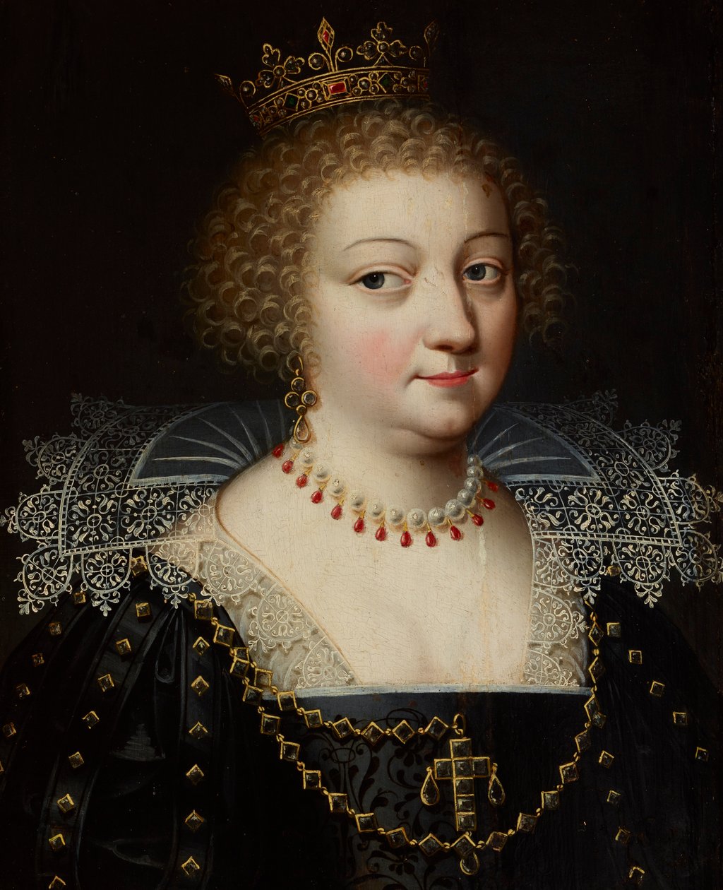 Portrét královny Anny Rakouské (1601-1666) od Daniel (studio of) Dumonstier