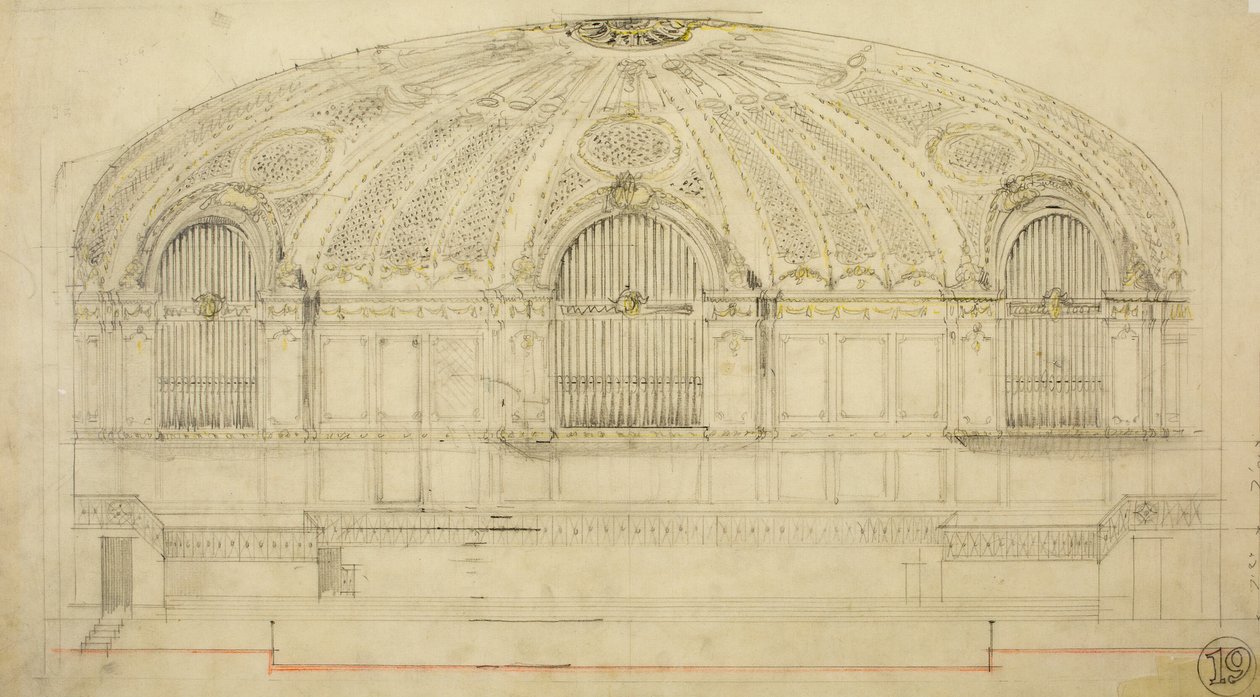 Orchestra Hall, Chicago, Illinois, sekce, 1904. od Daniel Burnham