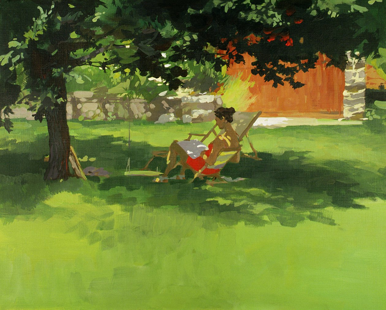 Čtečka (akryl na plátně) od Daniel Cacouault