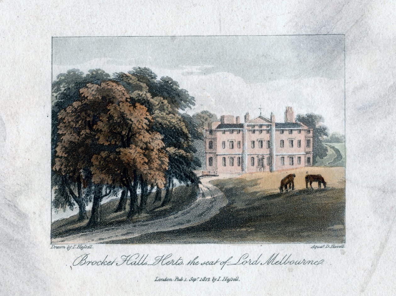 Brocket Hall, Herts, sídlo lorda Melbourne, 1817. od Daniel Havell