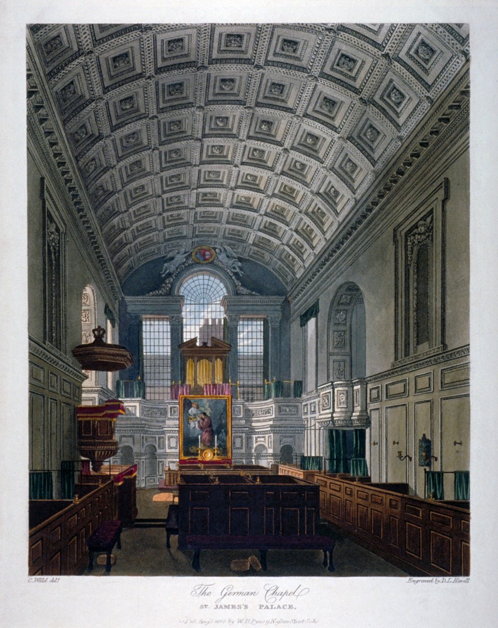 Vnitřní pohled na Chapel Royal v St James