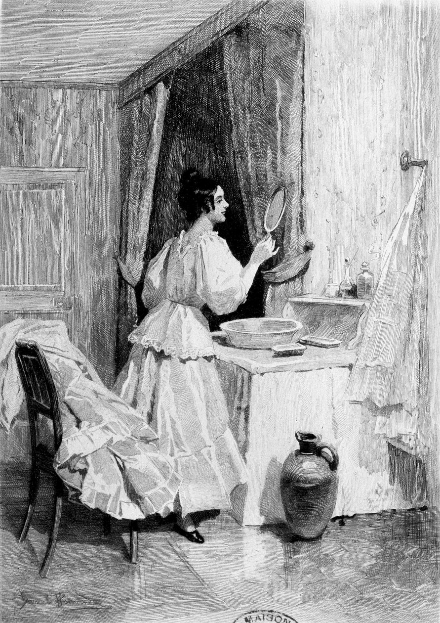Eugénie Grandet dans son kabinet de toilette - in “” Eugénie Grandet””, ill. od Daniela Hernandeze od Daniel Hernandez