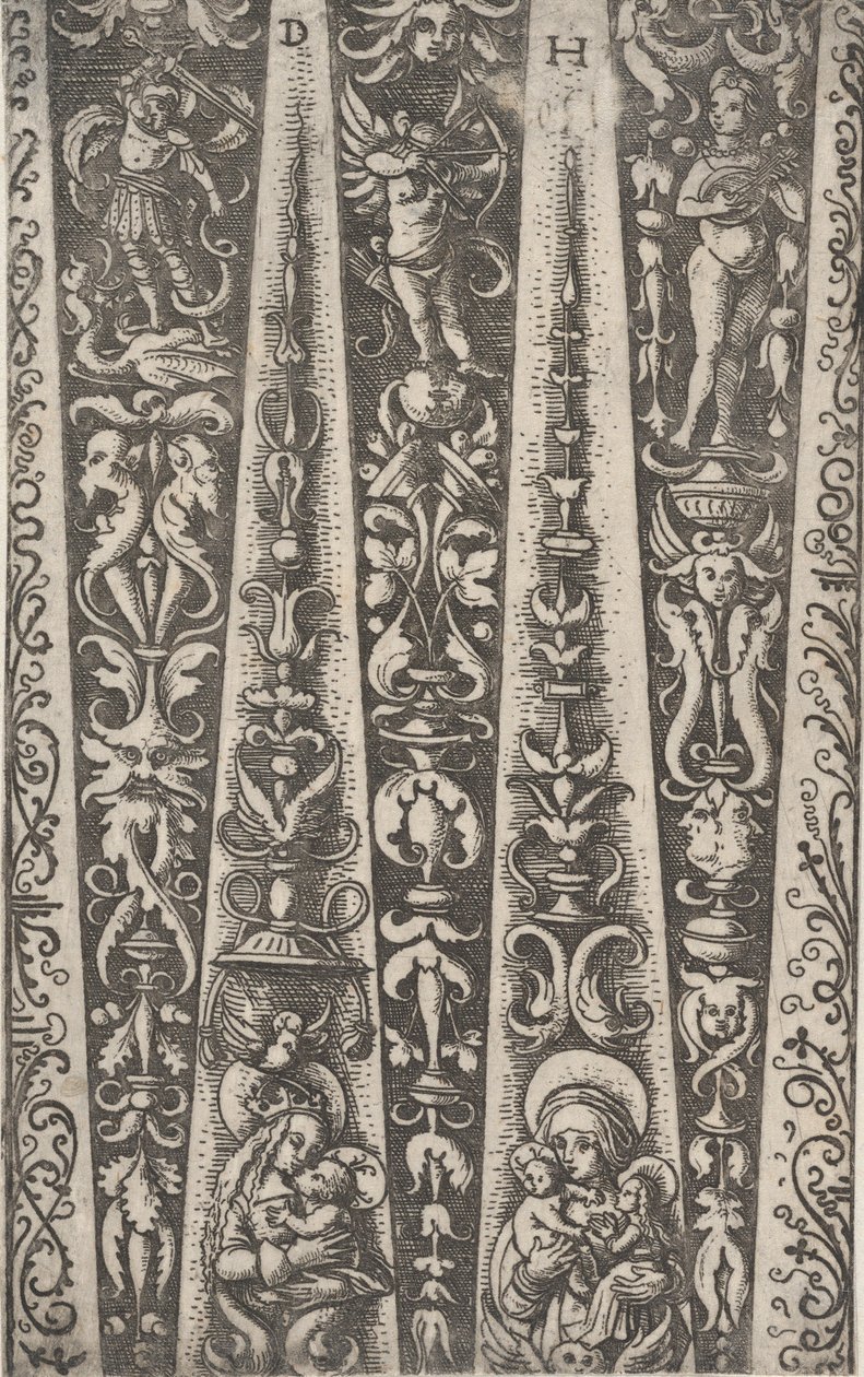 Design pro kanály vroubkovaného brnění, ca. 1515. od Daniel Hopfer