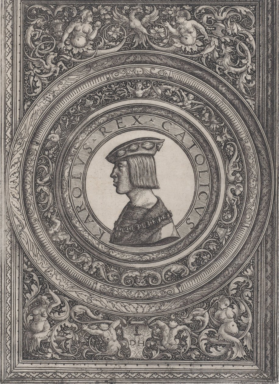 Portrét císaře Karla V., ca. 1519. od Daniel Hopfer