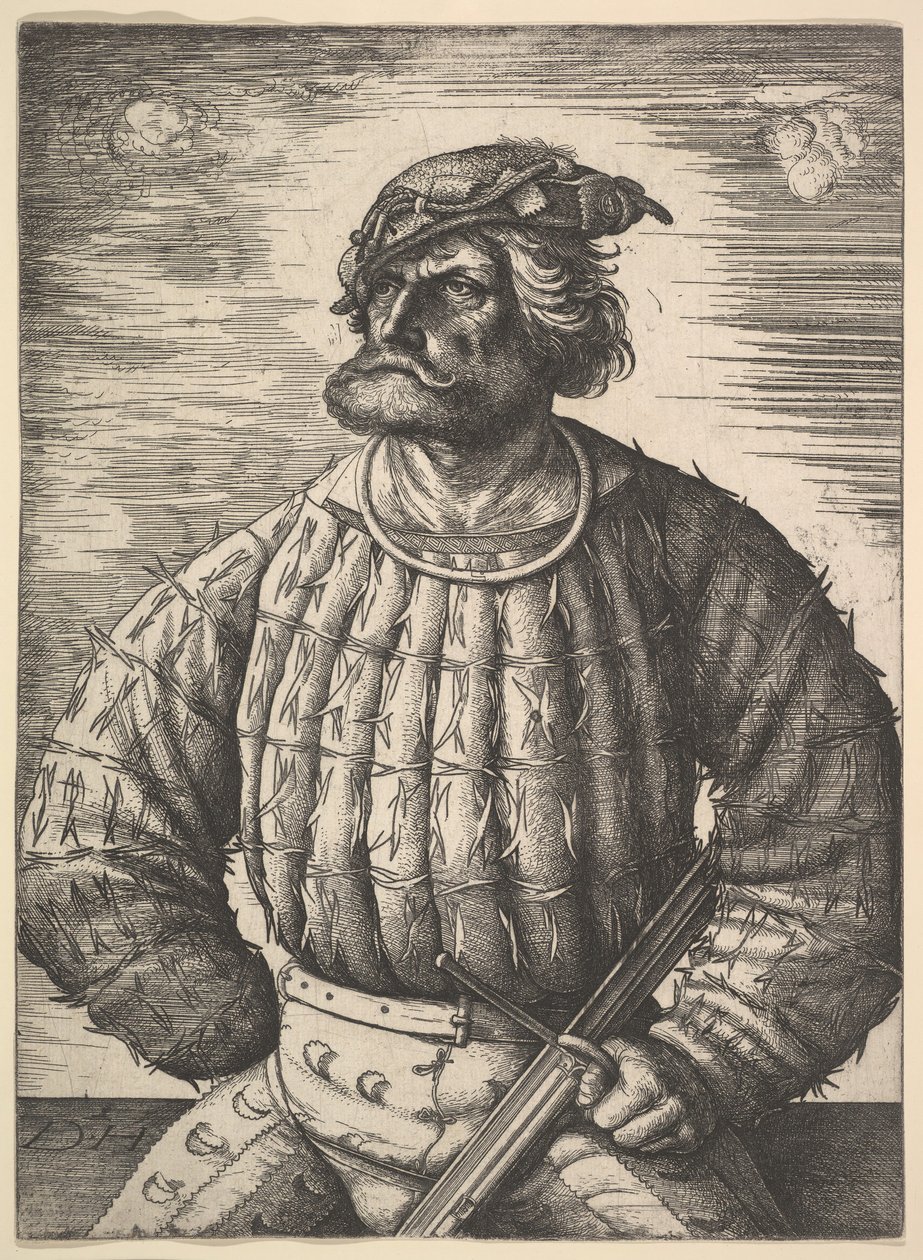 Portrét Kunze von der Rosen, cca 15151518. od Daniel Hopfer