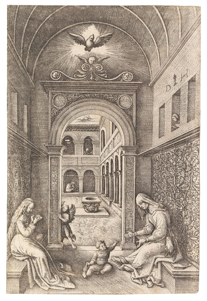Panna a dítě se svatou Annou, c. 1500. od Daniel Hopfer the Elder