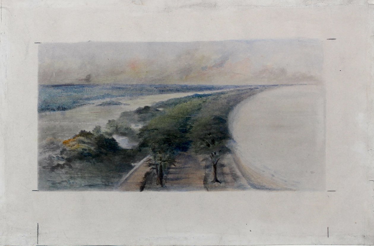 South Shore Park, Chicago, Illinois, designová skica od Daniel Hudson Burnham