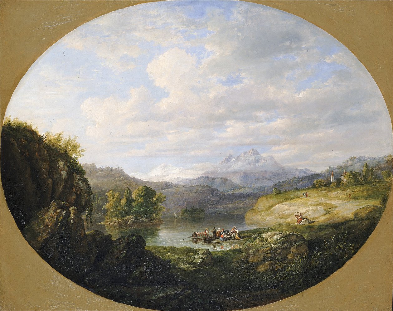 Švýcarské jezero, 1849. od Daniel Huntington