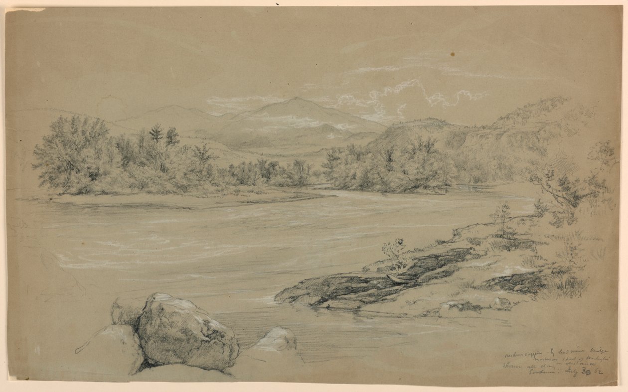 Řeka Androscoggin u Olověného důlního mostu, Gorham, New Hampshire od Daniel Huntington