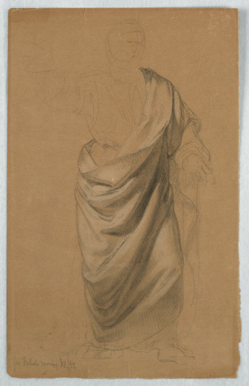 Studie drapérie za "Ttribute Money" od Daniel Huntington