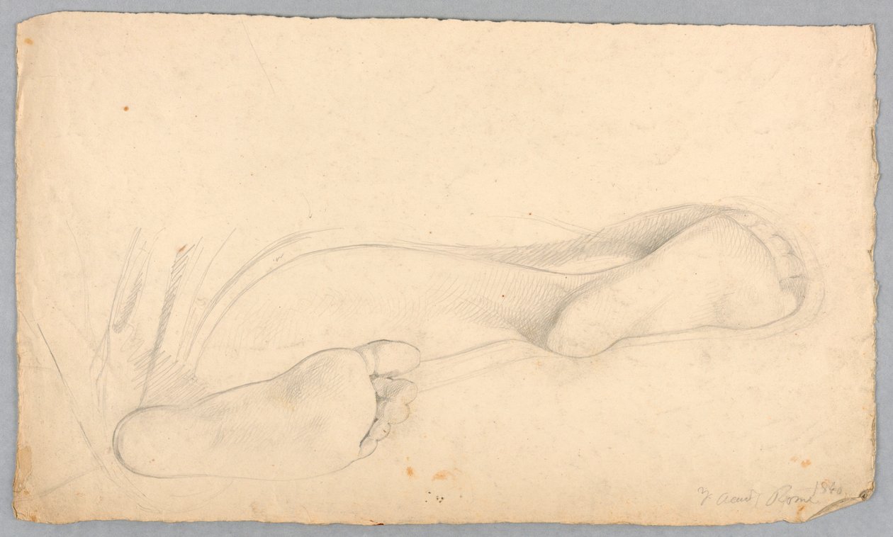 Kresba, spodní část páru nohou, 1840 od Daniel Huntington