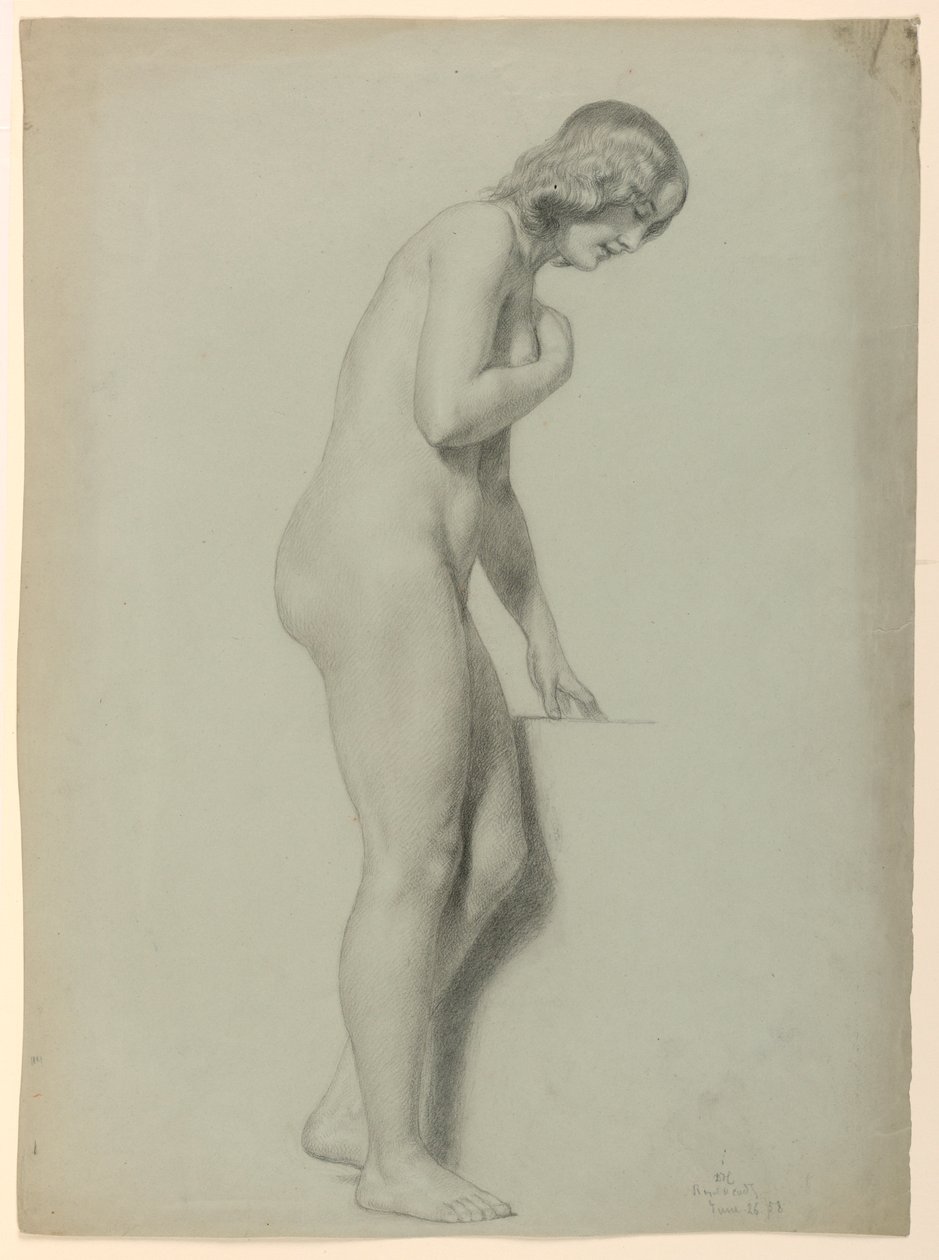 Kresba, ženský akt, 1858 od Daniel Huntington
