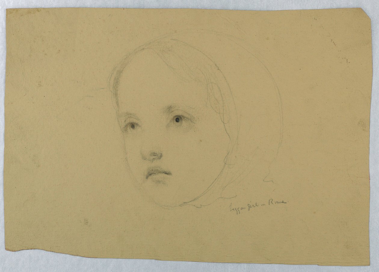 Kresba, Hlava dítěte, 1843 od Daniel Huntington