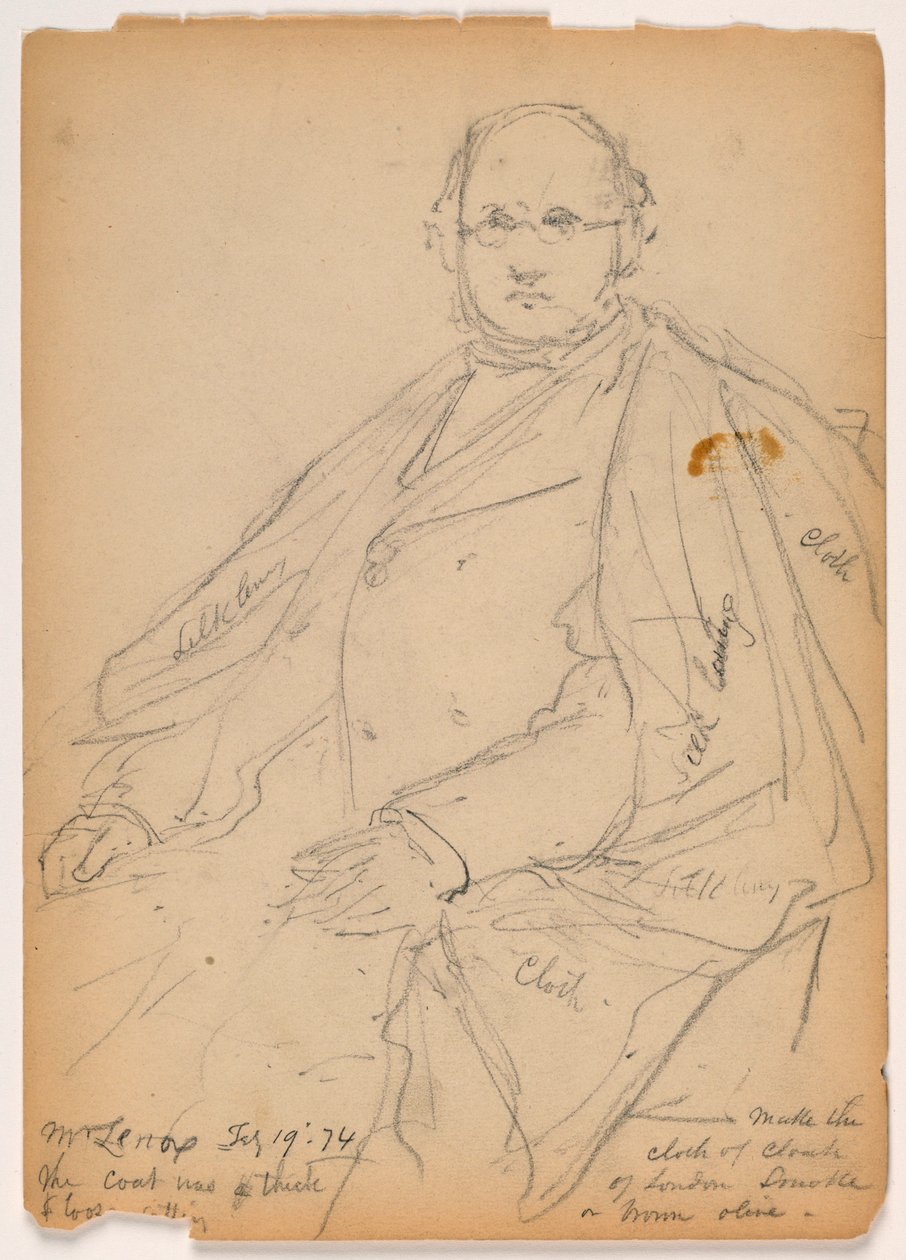 Kresba, James Lenox vsedě, 19. února 1874 od Daniel Huntington